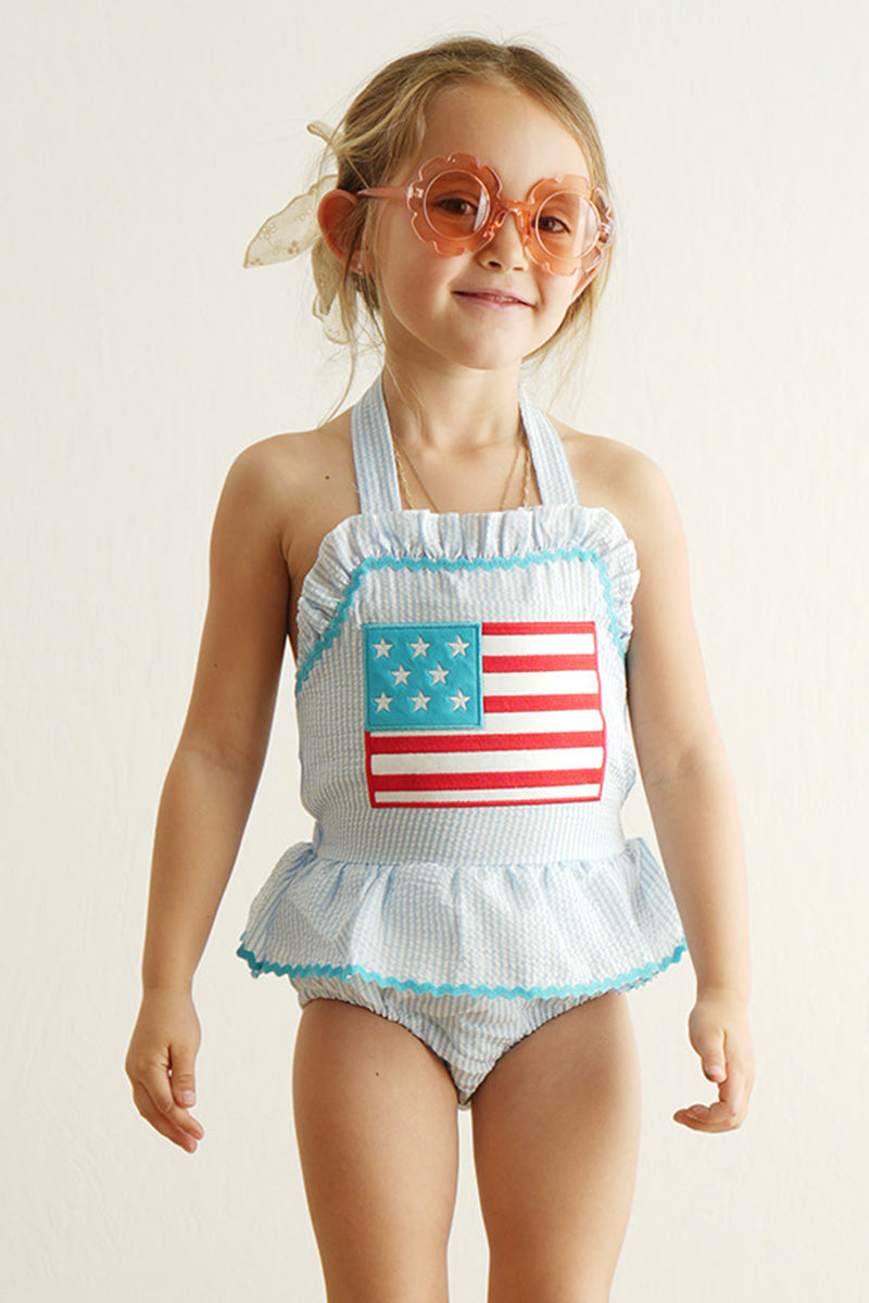 Patriotic Seersucker One-Piece