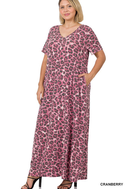 Leopard V-Neck Maxi